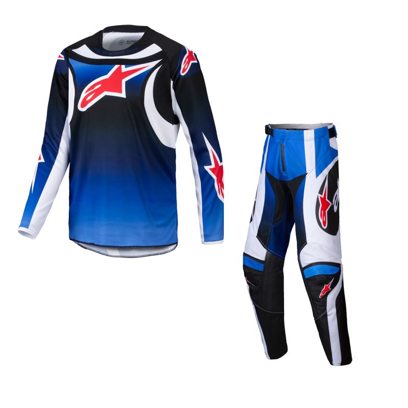 Alpinestars 2025 Racer Wurx Youth Motocross Combo Kit Blue Black